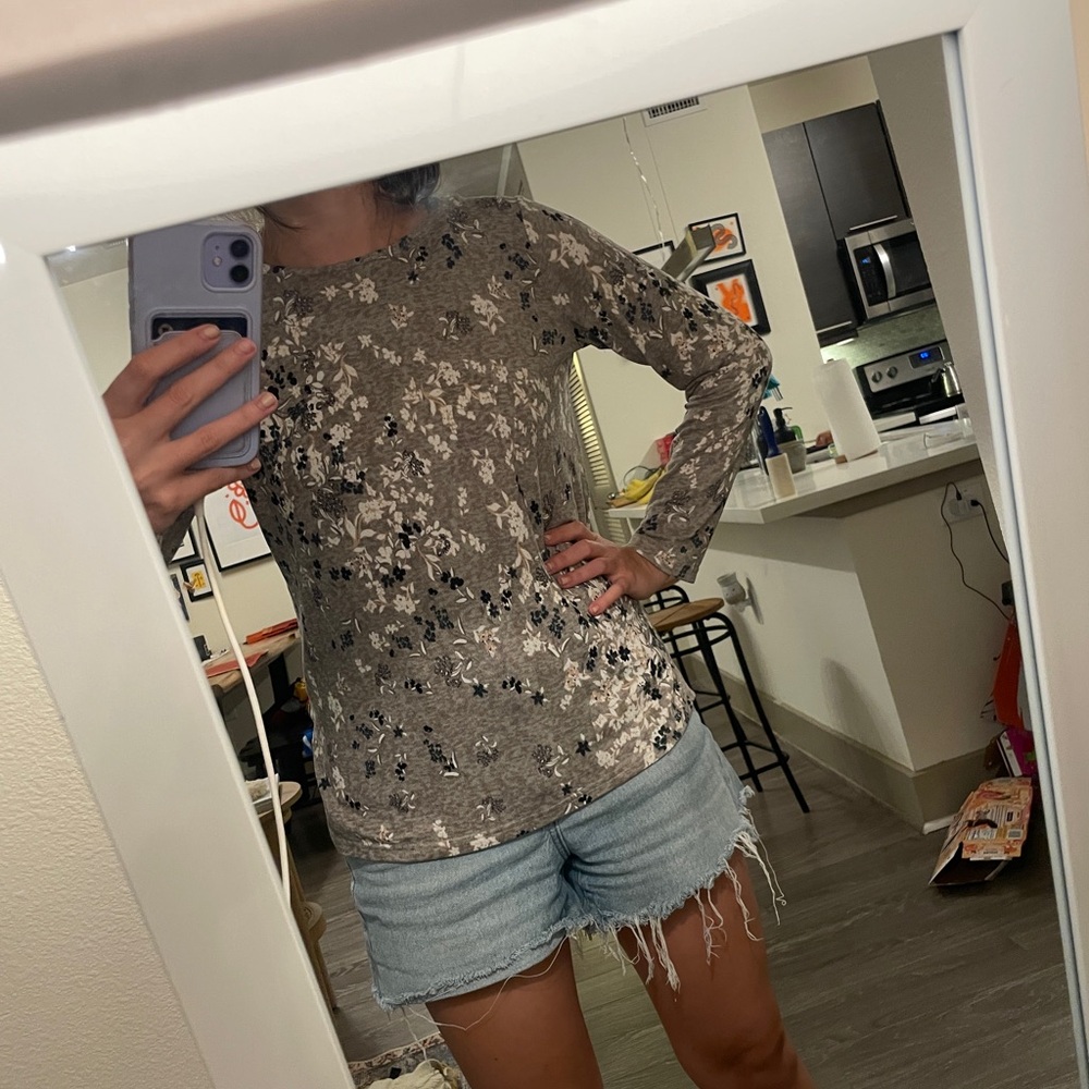 Mario Serrano Crew Neck Long Sleeve Tunic Top